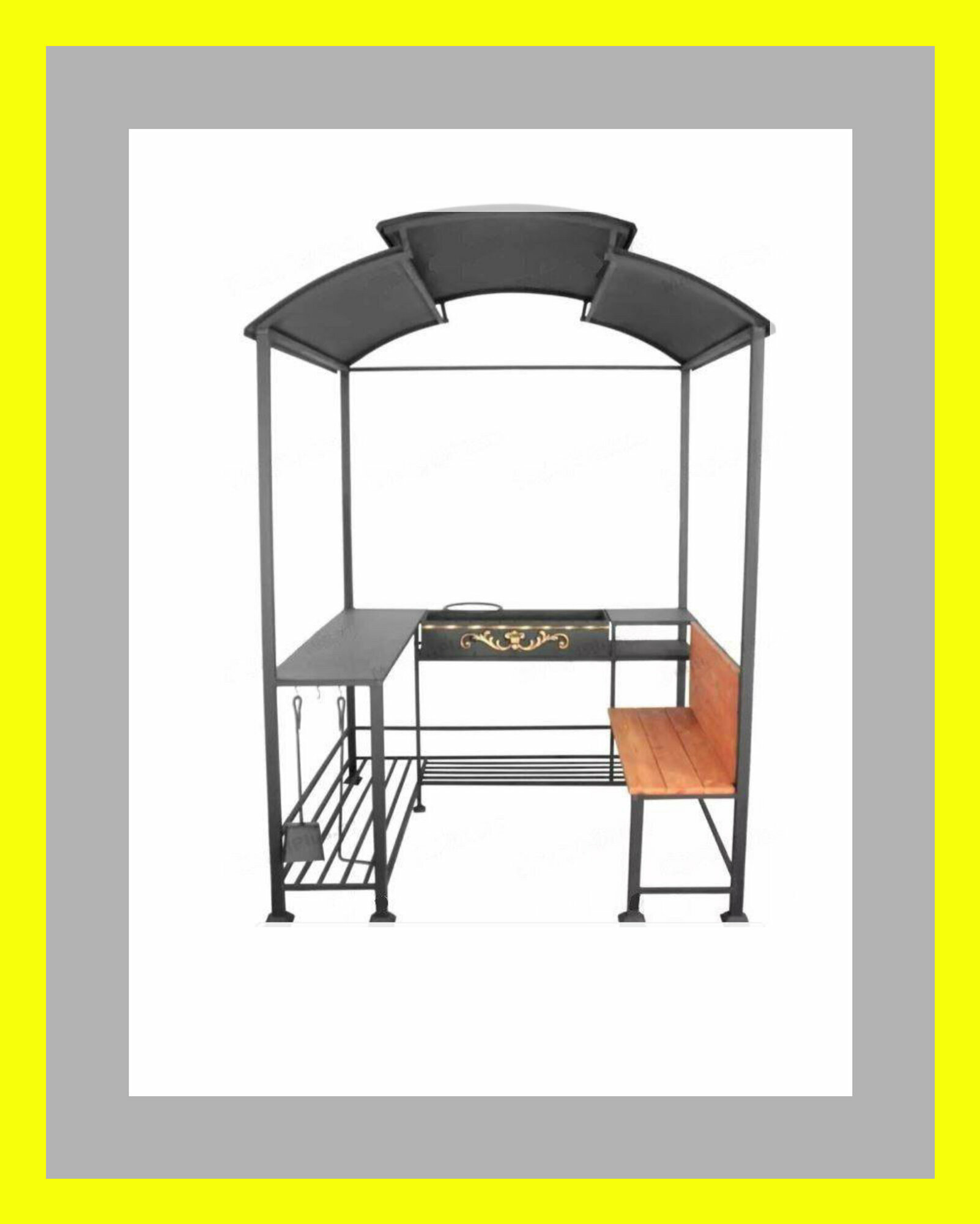 Мангал дачная беседка