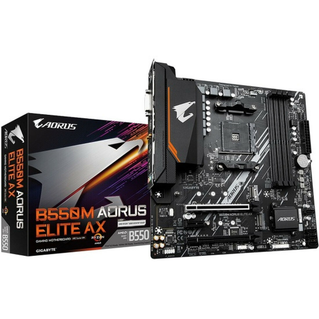 Материнская плата GIGABYTE B550M AORUS ELITE AX, AM4, mATX
