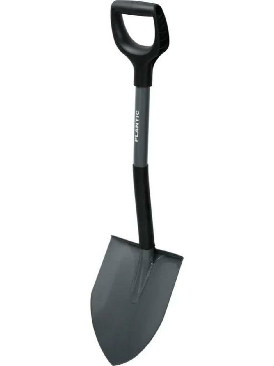 Лопата Plantic Terra Pro укороченная цельнометаллическая сварное соединение черная