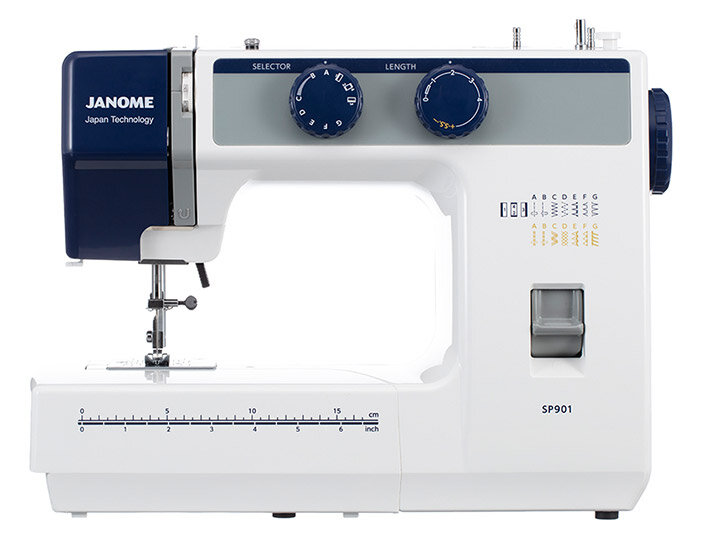 Швейная машина Janome SP901, электромеханическая, вертикальный челнок, 15 операций