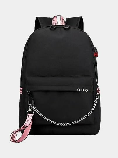Рюкзак школьный для девочки с USB, анатомическая спинка, Oxford, 43×28×15 см