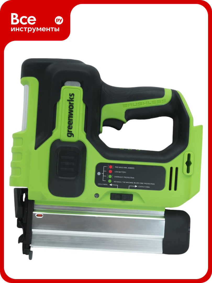 Аккумуляторный нейлер GreenWorks GD24BN 3400707
