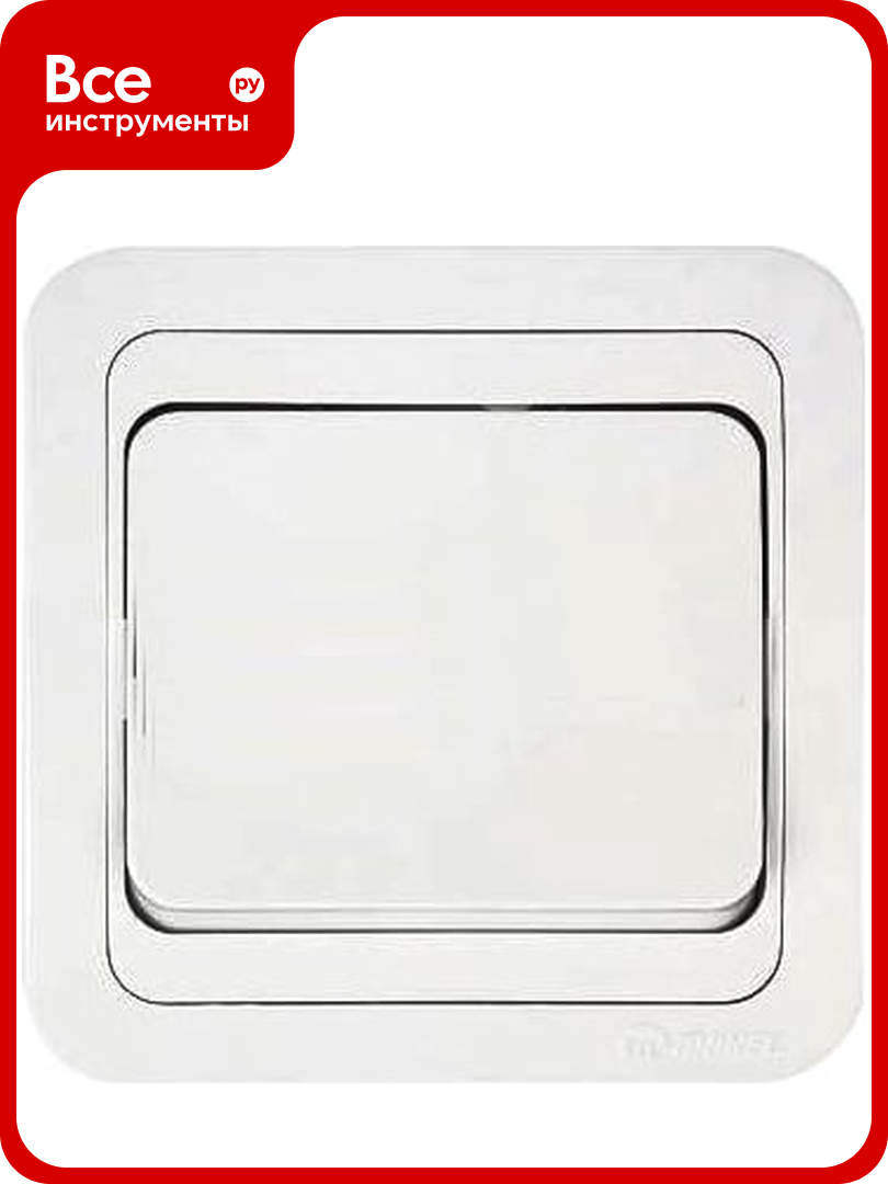 Одноклавишный выключатель белый Makel Mimoza 12001