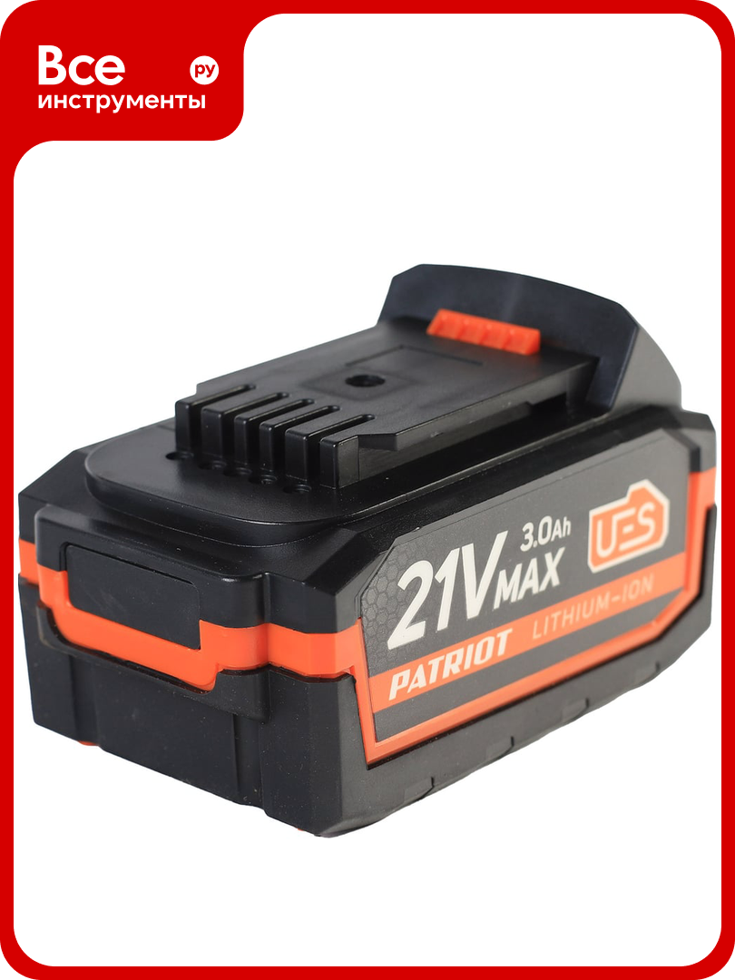 Батарея аккумуляторная PB BR 21V(Max) Li-ion UES 3.0 Ah тонкая зарядка Patriot 180301123