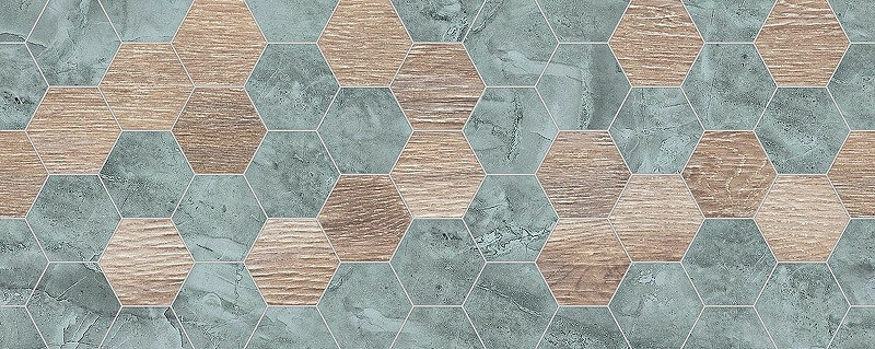 Керамическая плитка Azori Calacatta Ivori Forma 00-00108792 настенная 201х505 см зеленый коричневый Микс