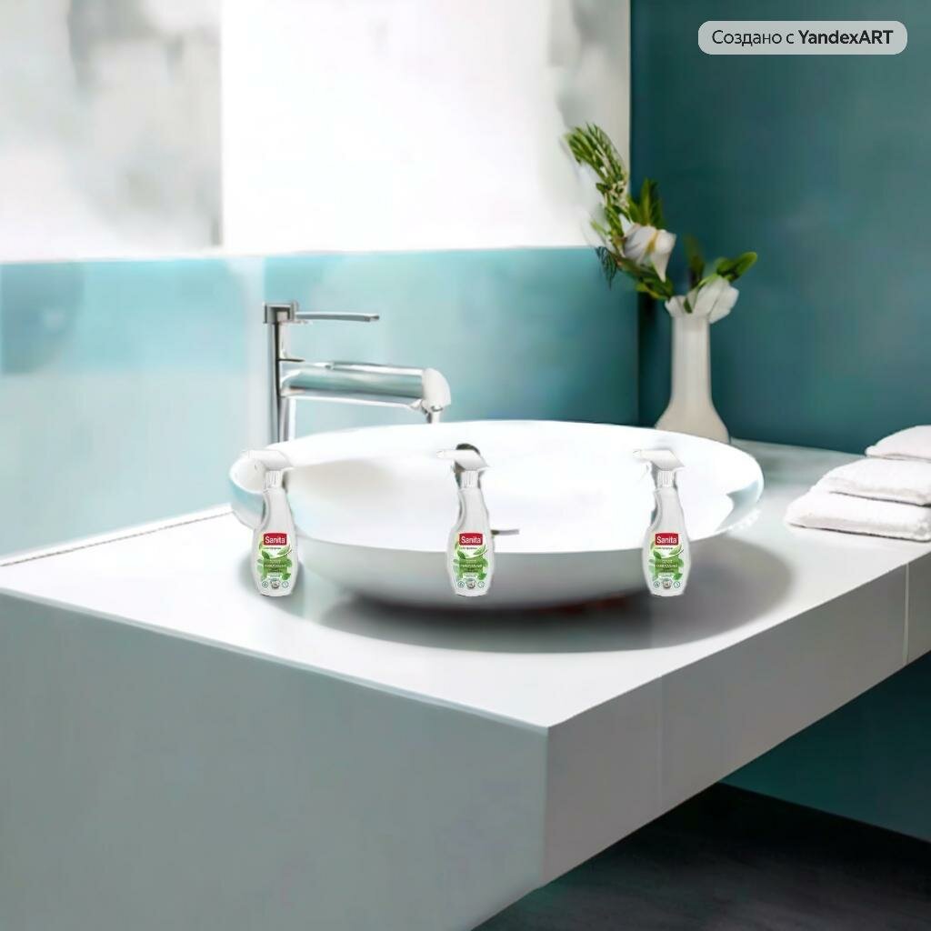 Чистящее средство Sanita Универсальный для всех поверхностей, спрей, 500 мл, 3 шт