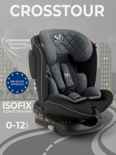 Изображение товара Автокресло группа 0123 (0-36) Sweet Baby Crosstour 360 SPS Isofix Grey/Black