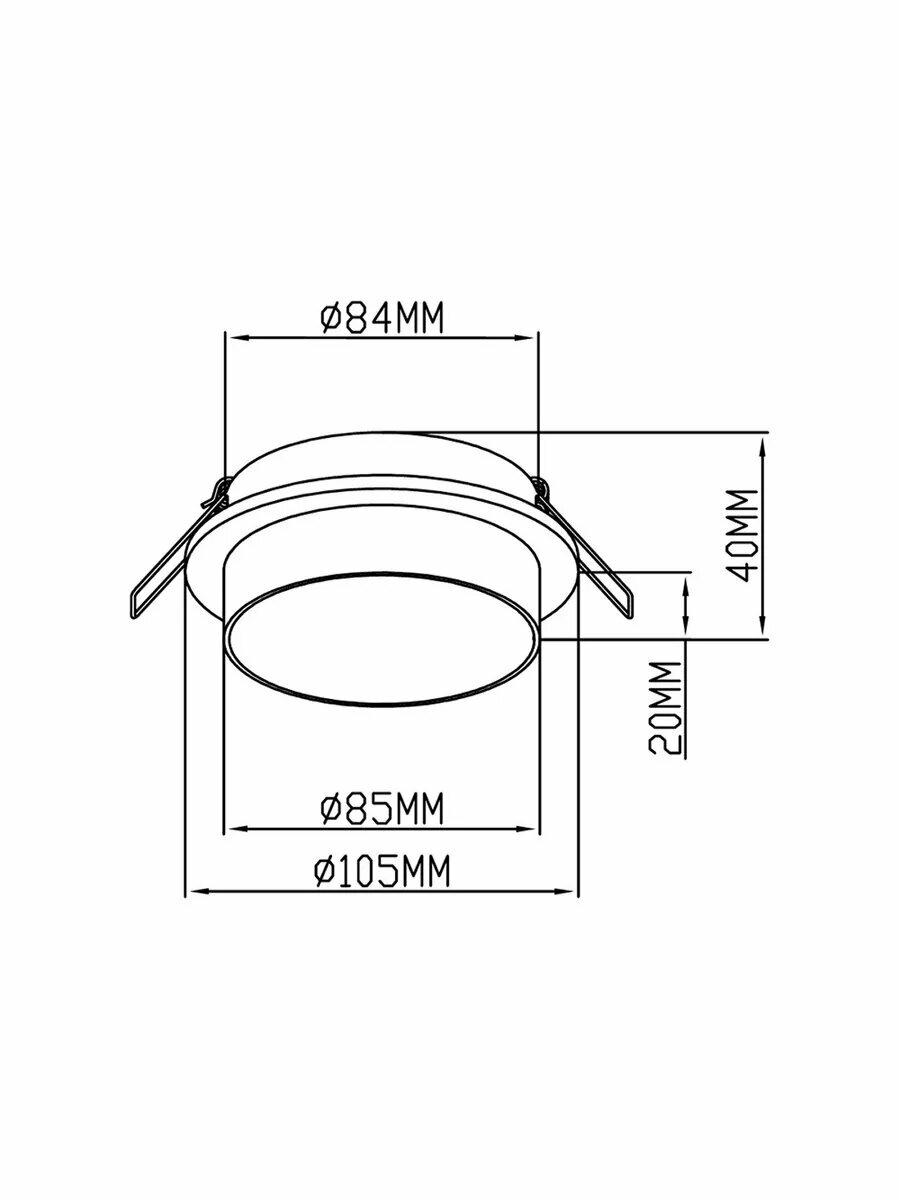 Светильник потолочный встраиваемый — фото 1