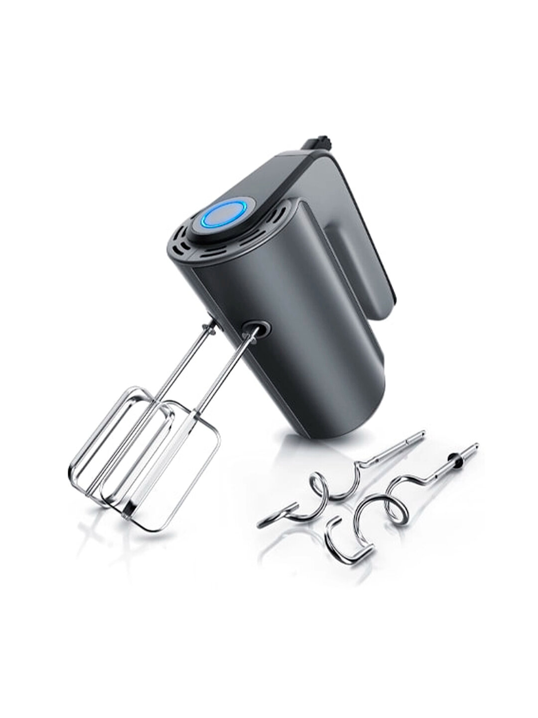 Миксер ручной Hofmann SHMD35MG/HF, 5 скоростей + турборежим, 350Вт, нержавеющая сталь, хром — фото 1