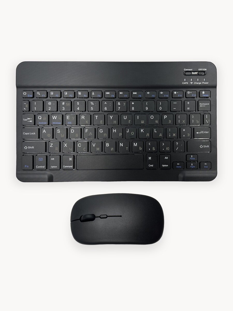 Беспроводной комплект PALMEXX KM001 клавиатура+мышь BT/2.4G, АКБ, USB-C DC5V, чёрный