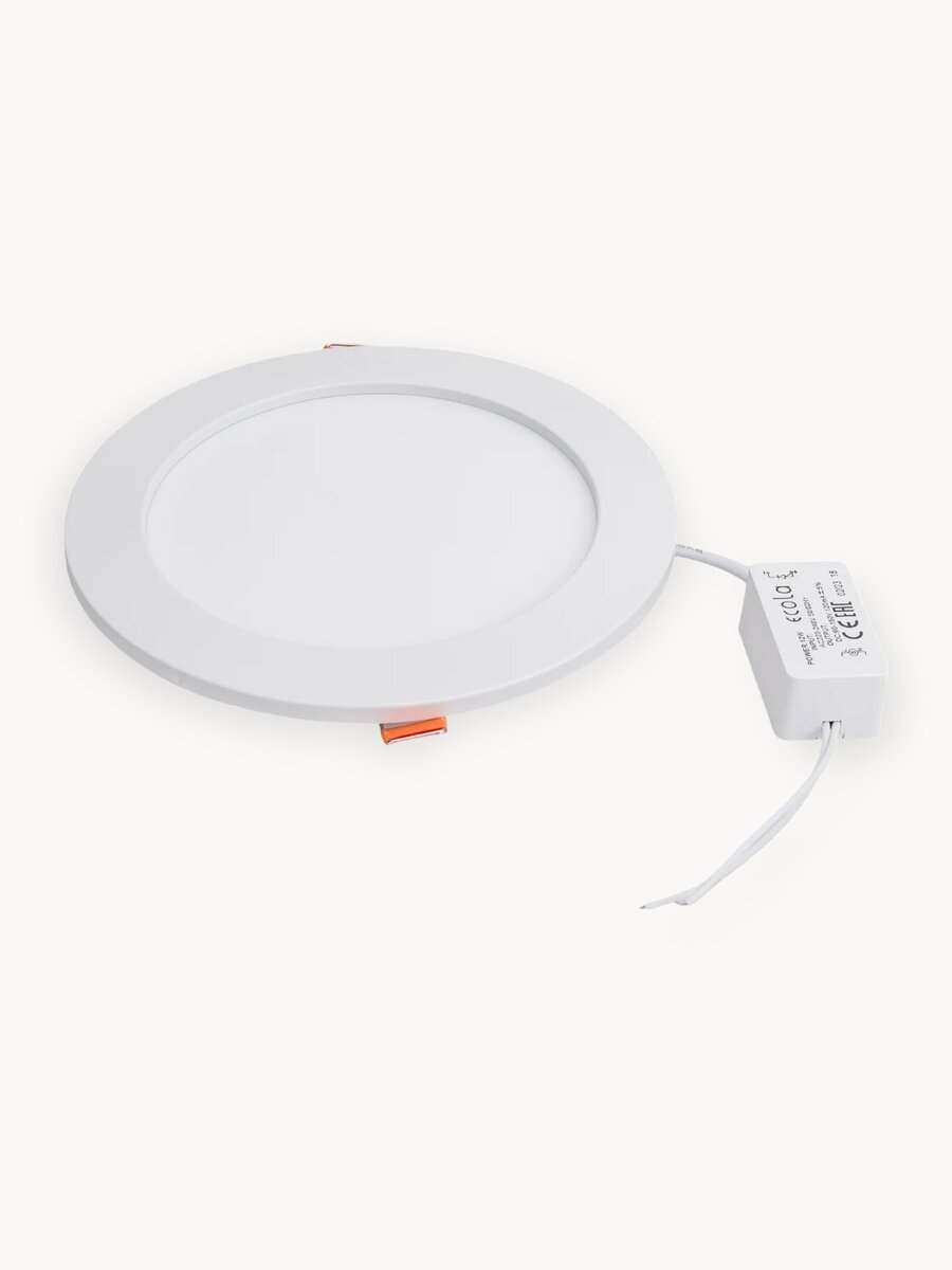 Тонкий светильник встраиваемый Ecola даунлайт 12 Вт 2800К тёплый свет (170х20мм) Потолочный, точечный светильник 12,0W