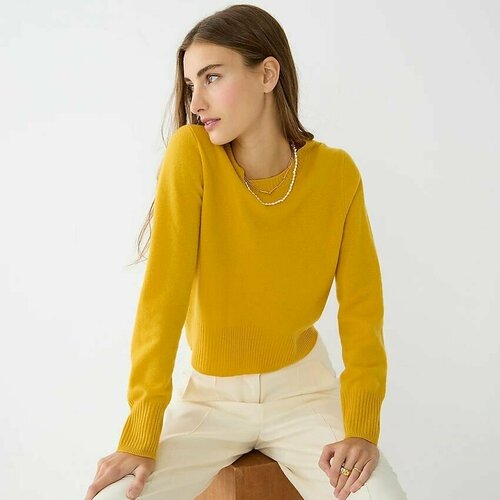 Пуловер J.Crew, размер S, желтый