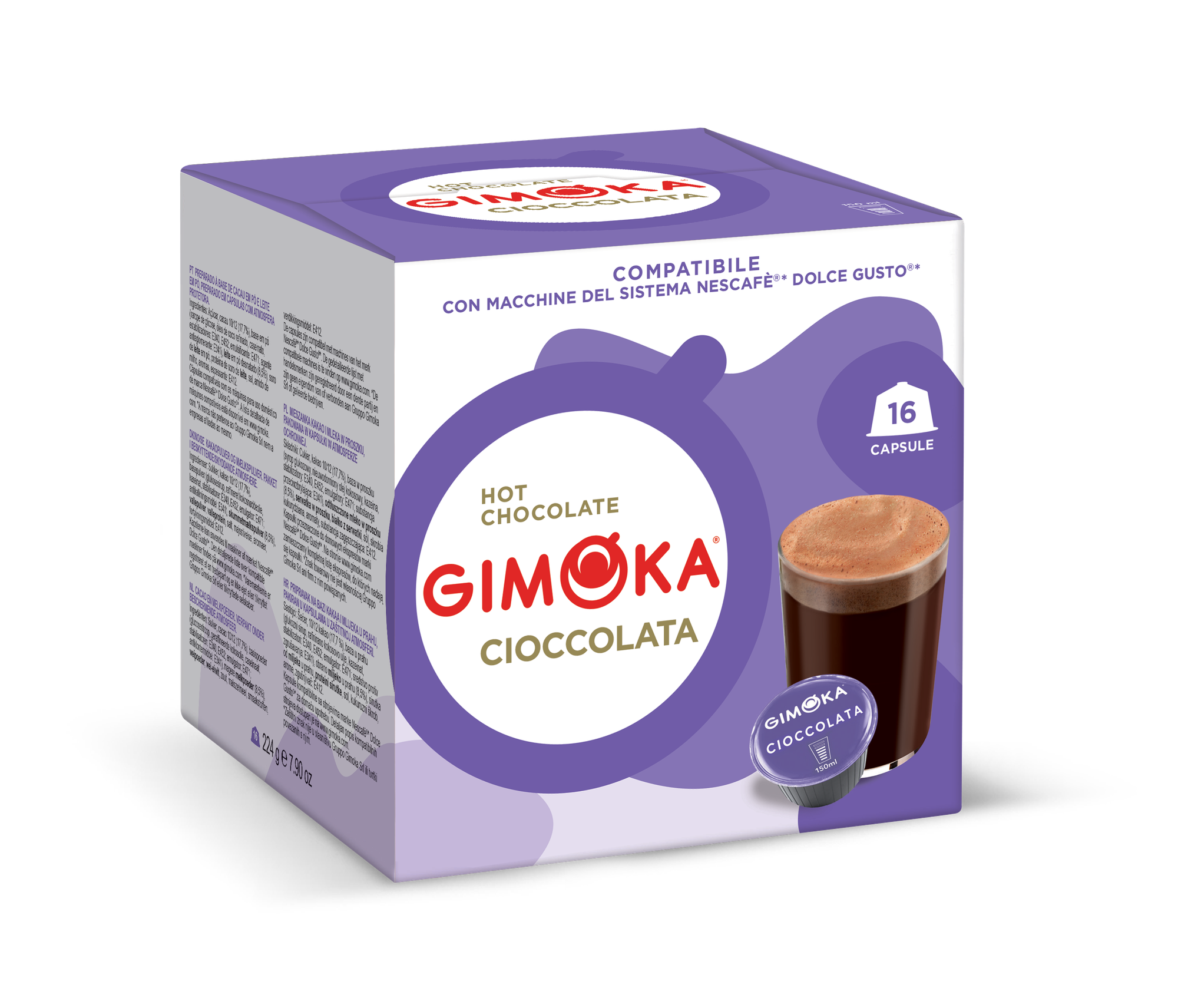 Капсулы формата Dolce Gusto, Gimoka Cioccolata Горячий Шоколад, 16 капсул