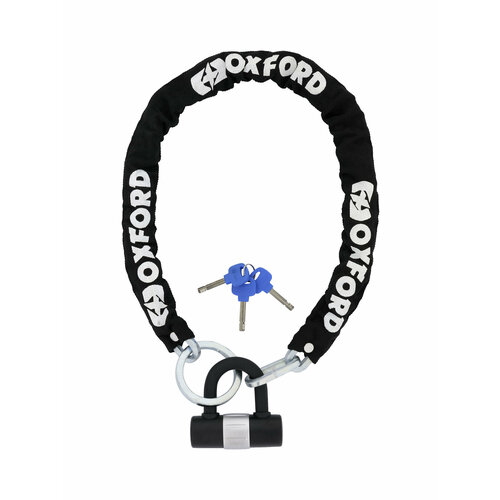 фото Замок велосипедный oxford "chain 8", цепь, с ключом, 8х1000 мм