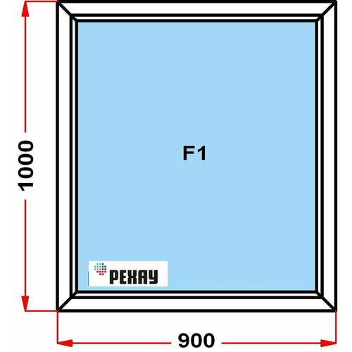 Окно из профиля РЕХАУ GRAZIO 70 мм (В1000 x Ш900) 30, не открывающееся, 3 стекла