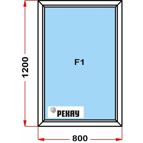 Окно из профиля РЕХАУ GRAZIO (1200 x 800), не открывающееся, 3 стекла