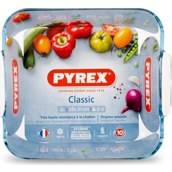 Блюдо Pyrex для запекания и выпечки SMART COOKING 25x21см квадратное 220B000/7046