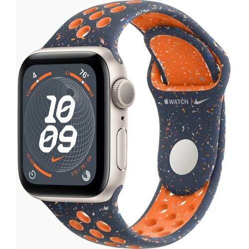 Apple Watch SE 2023 40 мм алюминий цвета сияющая звезда Blue Flame Nike Sport Band размер ML MRTQ3 3079000₽