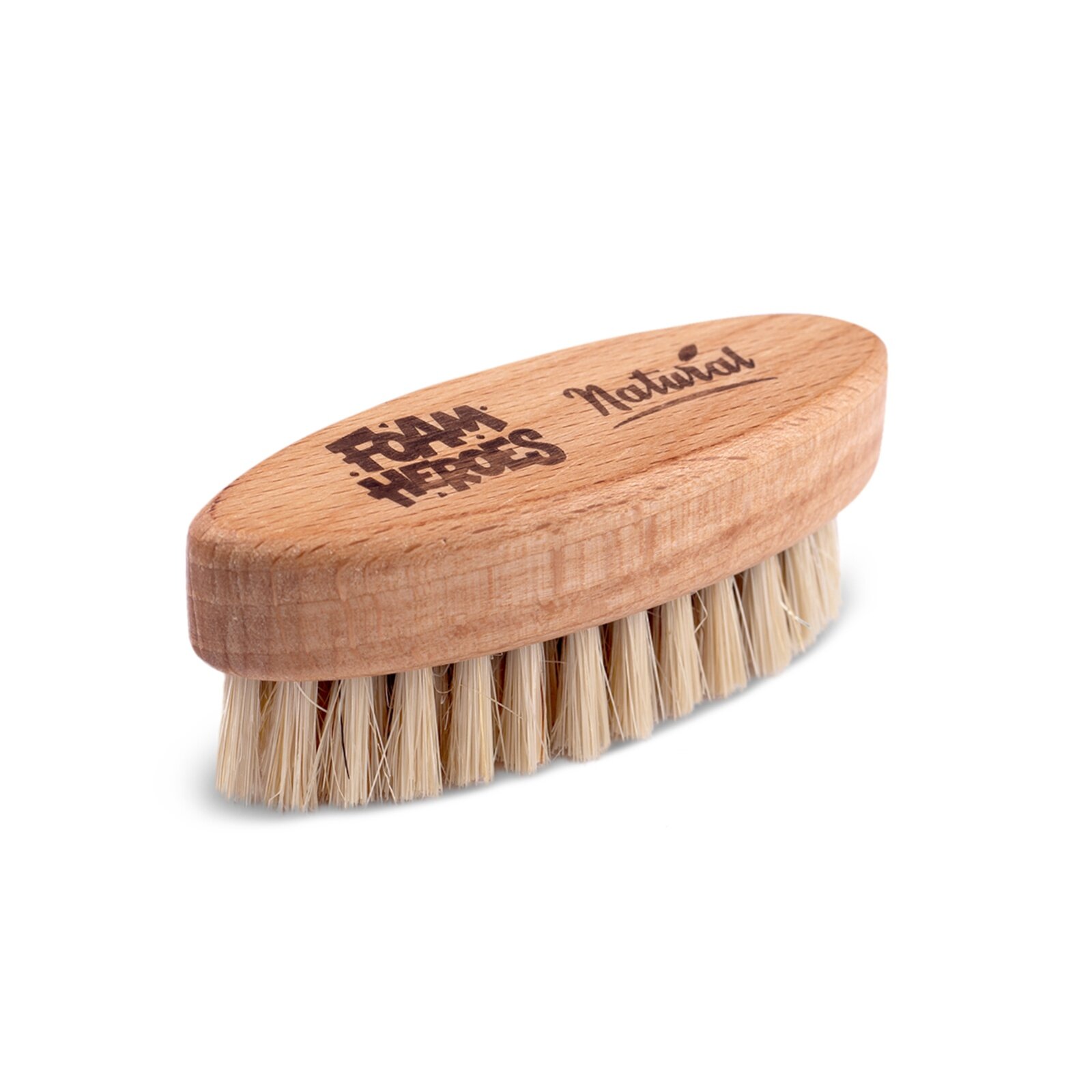 Natural Boar's Hair Brush Маленькая щетка для очистки кожи с натуральной щетиной кабана Foam Heroes