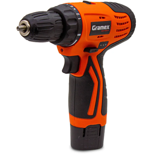 Аккумуляторная дрель Gramex HCD-12-1 12 В пат-10 мм 2 скорости аккум Li-Ion 20 Ач картон 1 акк 018142 330000₽