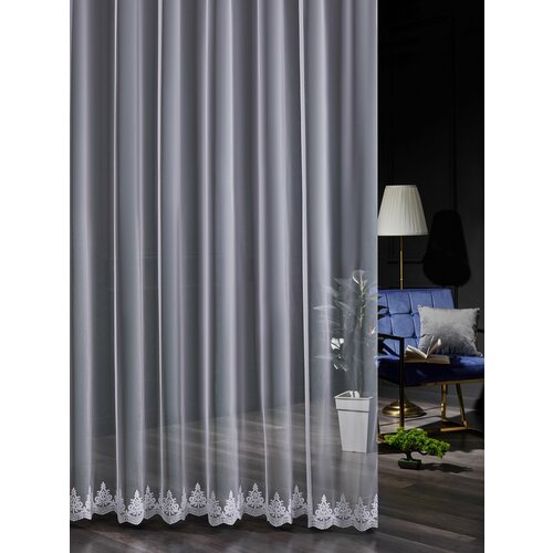 Тюль с вышивкой 