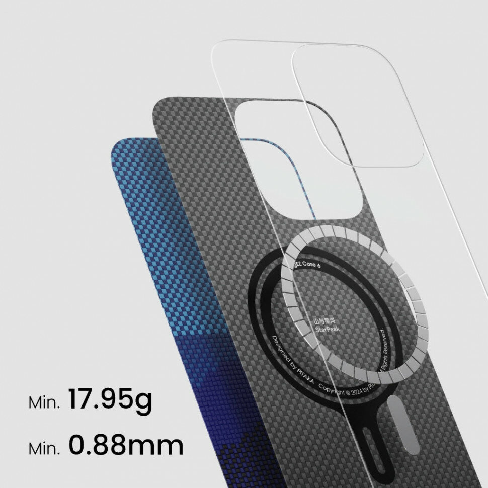 Чехол PITAKA Tactile Woven Case для iPhone 16 Pro Max - Over The Horizon — фото 1