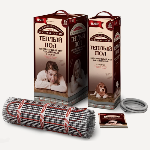 Изображение товара Нагревательный мат "Национальный комфорт" 2НК 630 Вт, 4,5 м2, двухжильный, без стяжки