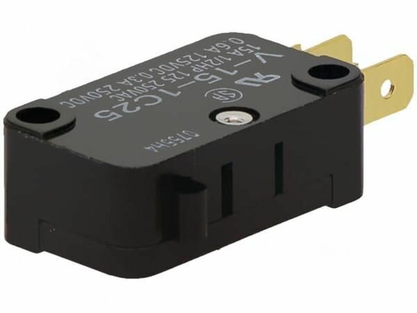 Микропереключатель OMRON V-15-1C25, SNAP ACTION, без рычага, SPDT, 15 A/250ВAC