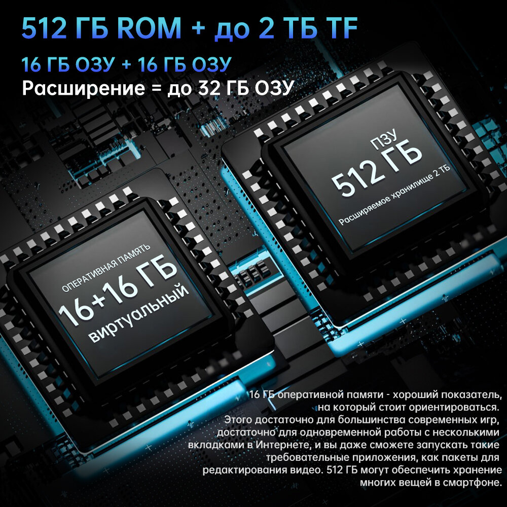 Планшет Unihertz TANK Pad,10.95",16+512 Гб, Black, черный — фото 1