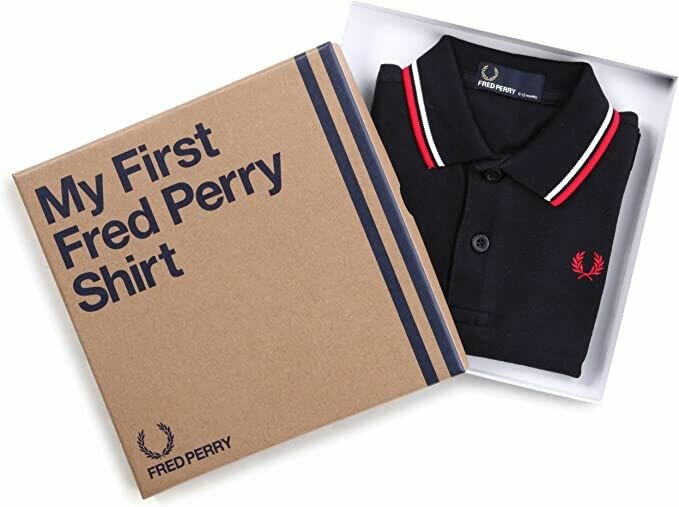 Поло FRED PERRY, размер 6-12 месяцев, красный, белый, синий — фото 1