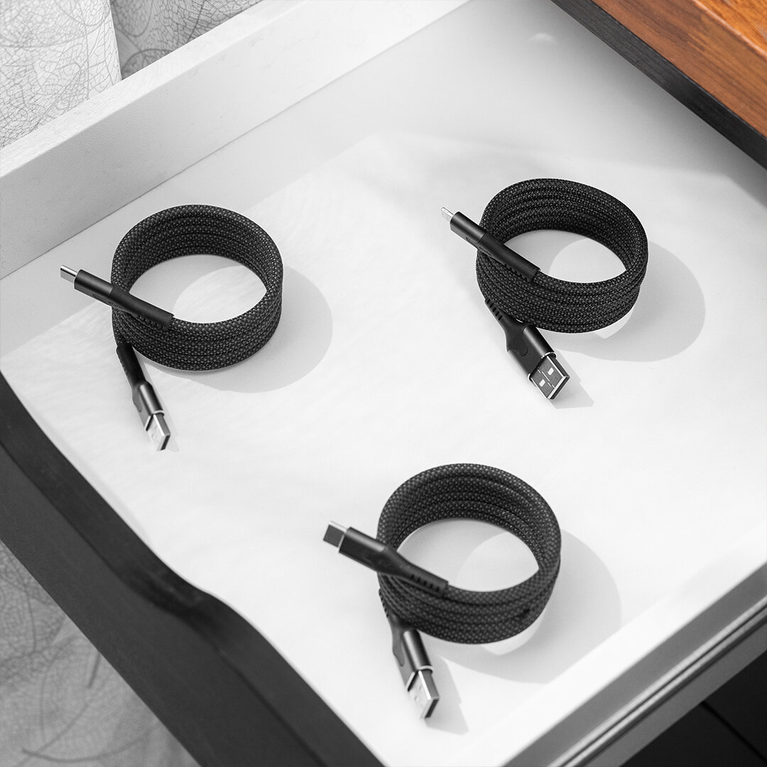 Зарядный кабель STATIK MagStack USB-A | USB-C, 1 метр, 27 Вт — фото 1