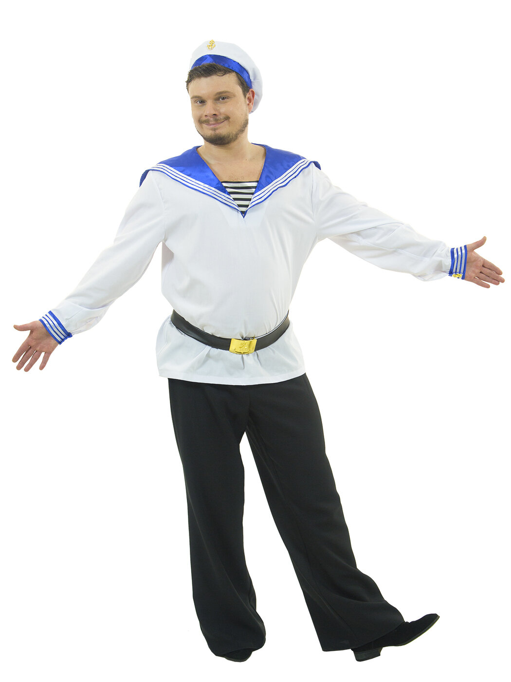 Мужской военный карнавальный костюм матроса (р.182) (р.52-54) — фото 1