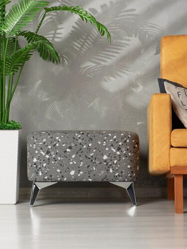 Изображение товара Пуфик «Монца», интерьерро, премиум ткань шенилл, на металлических ножках, 35х60х40 см, нагрузка до 150 кг