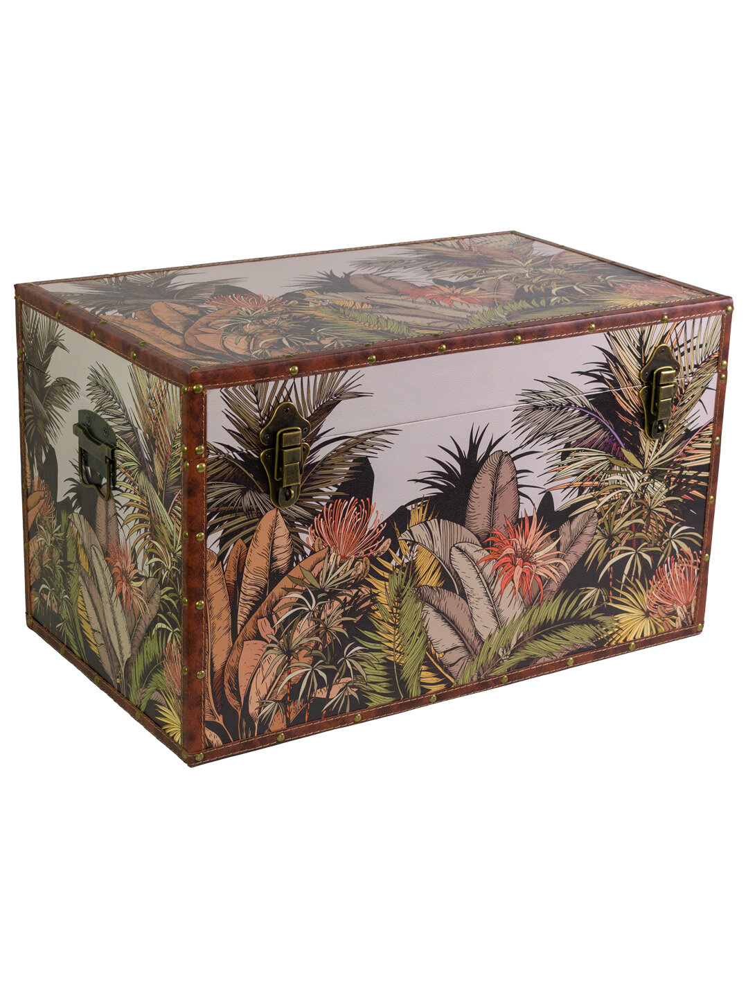 Сундук декоративный XXL  МДФ  коричневый  с ручками  59x35x35 см