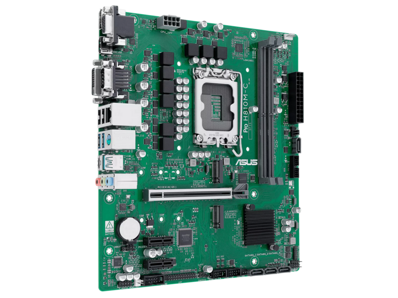 Материнская плата PRO H810M-C-CSM LGA1851 mATX 2xDDR5 PCIEx16 2xPCIEx1 2xM.2 USB-C DP HDMI DVI VGA GLAN — фото 1