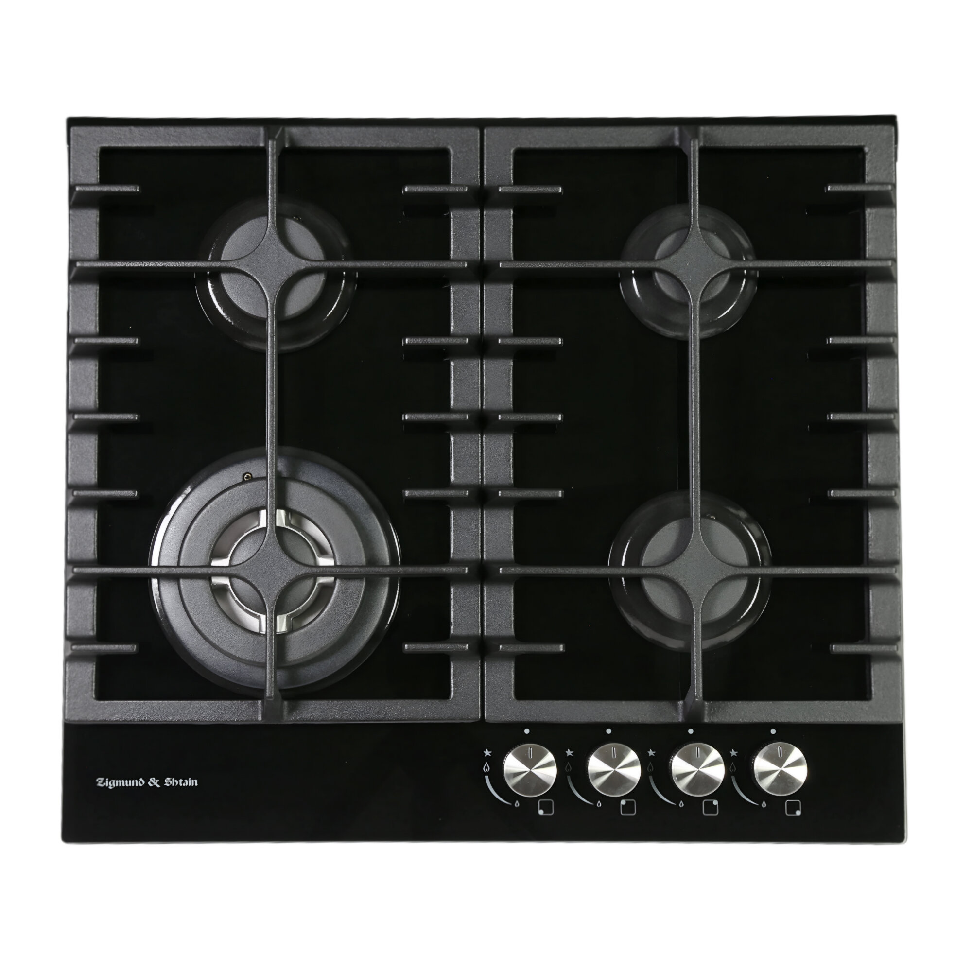 Варочная панель газовая Zigmund & Shtain MN 197.61 B, 4 конфорки, 8110 Вт, черный