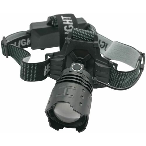 фото Фонарь аккумуляторный налобный с зумом, блок сзади (1аккум. 18650, зарядка от usb, мощный светодиод tg) x-balog