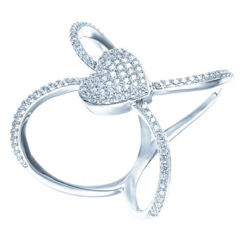 фото Element47 кольцо из серебра 925 пробы с кубическим цирконием ml01801a_ko_001_wg, размер 18