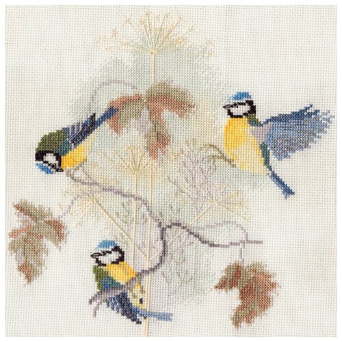 фото Набор для вышивания blue tits & seed heads derwentwater designs