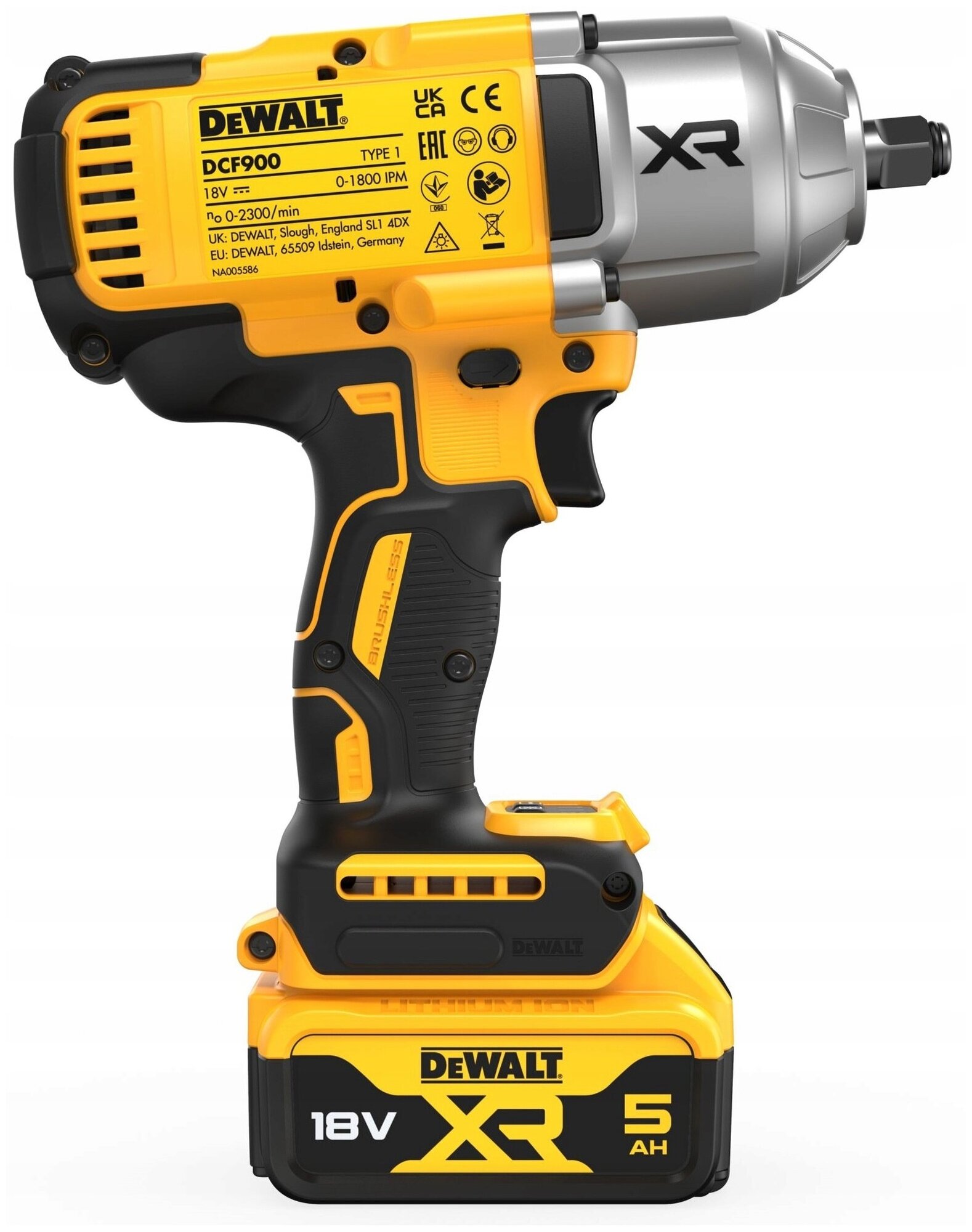 Аккумуляторный гайковерт DeWalt DCF900P2T-QW - фото №2