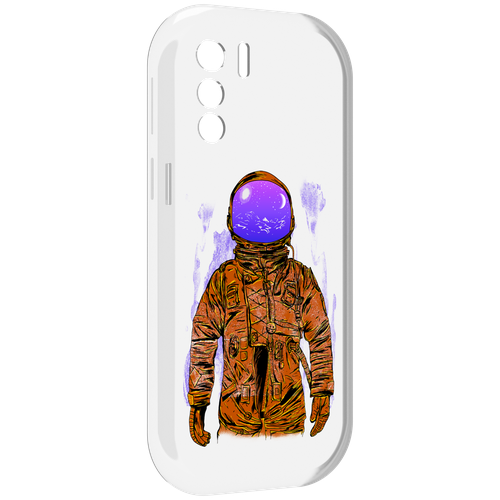 Чехол MyPads нарисованный мужчина в скафандре для UleFone Note 13P задняя-панель-накладка-бампер