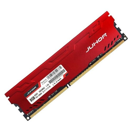 Оперативная память JUHOR RedGaming DDR3 8Гб (DIMM, 1600 МГц, 1.5 В, радиатор)