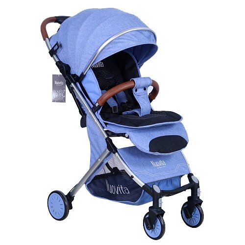 фото Прогулочная коляска Nuovita Giro Lux denim argento, цвет шасси: серебристый