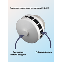 Оголовок приточного клапана КИВ 125