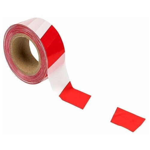 Лента оградительная ЛО Красно-белая 75х100 EKF Basic 300₽