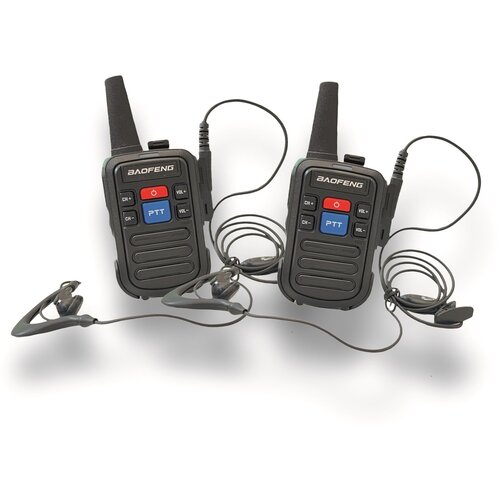 Комплект раций Baofeng BF-C50 для детей с аккумулятором зарядка TYPE C с гарнитурами 2 шт 2199₽
