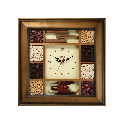 фото Часы troyka 31361367 настенные коричневый тройка