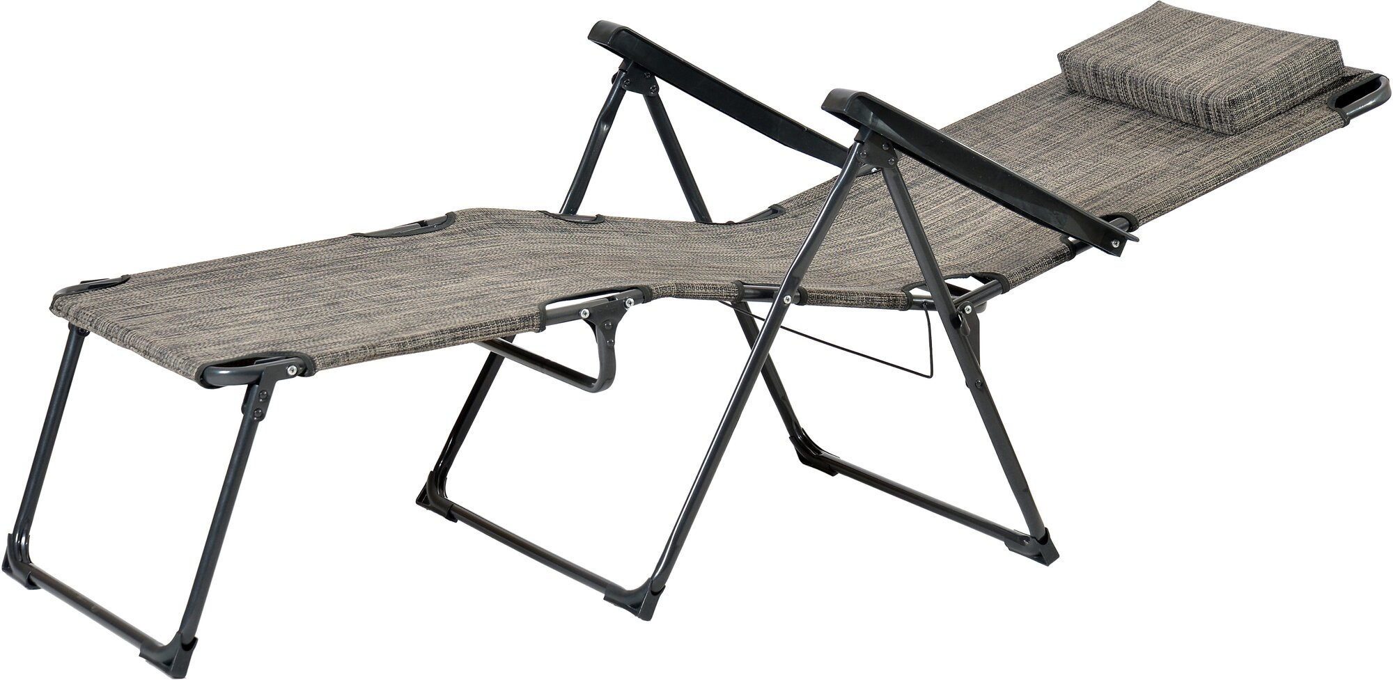 Кресло -шезлонг Роберто арт.с1325 черный серый, - фотография № 5