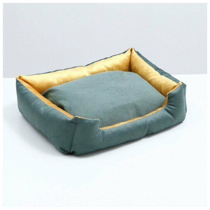 Лежанка-диван с двусторонней подушкой, 45 х 35 х 11 см, микс цветов - фотография № 2