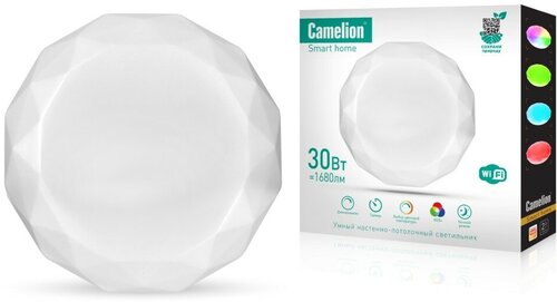 Camelion Smart Home LBS/SH-30/RGBCW/WIFI (потолочный светильник 30Вт RGB+DIM+CW 220 WiFi)